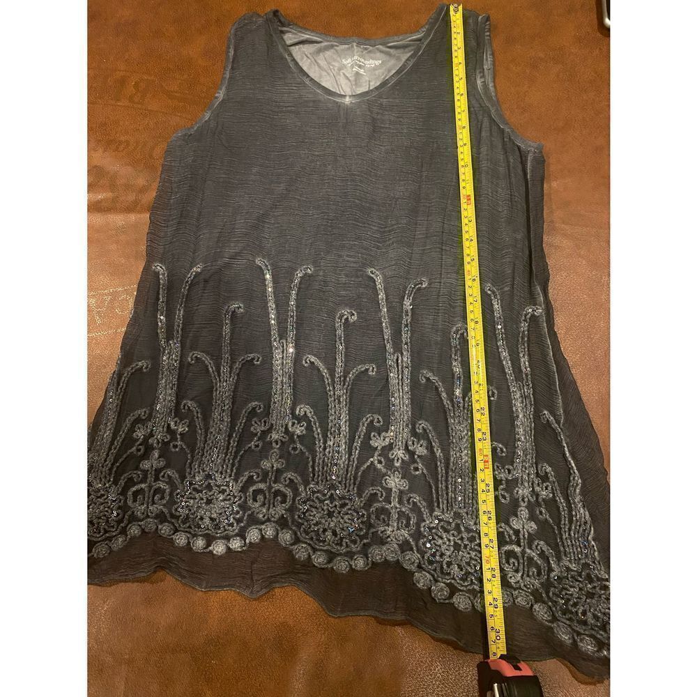Soft Surroundings Silk Romance Tunic Blouse Size Medium NWOT - Picture 8 of 8
